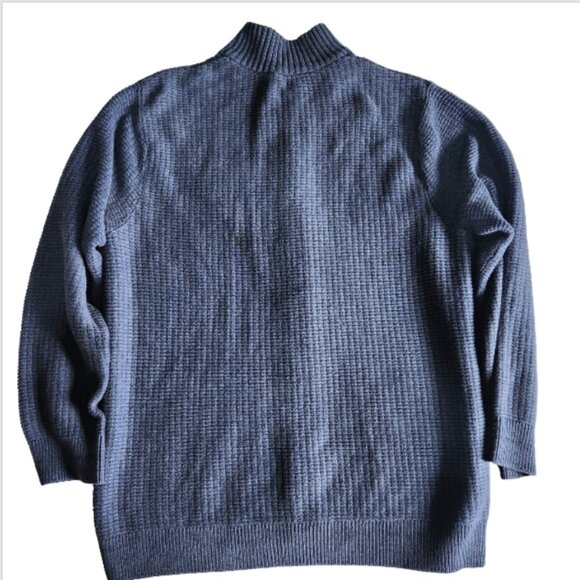 Denver Hayes Cardigan Sweater Mens Size XL Blue Knit Full Zip Long Sleeve - Picture 10 of 12